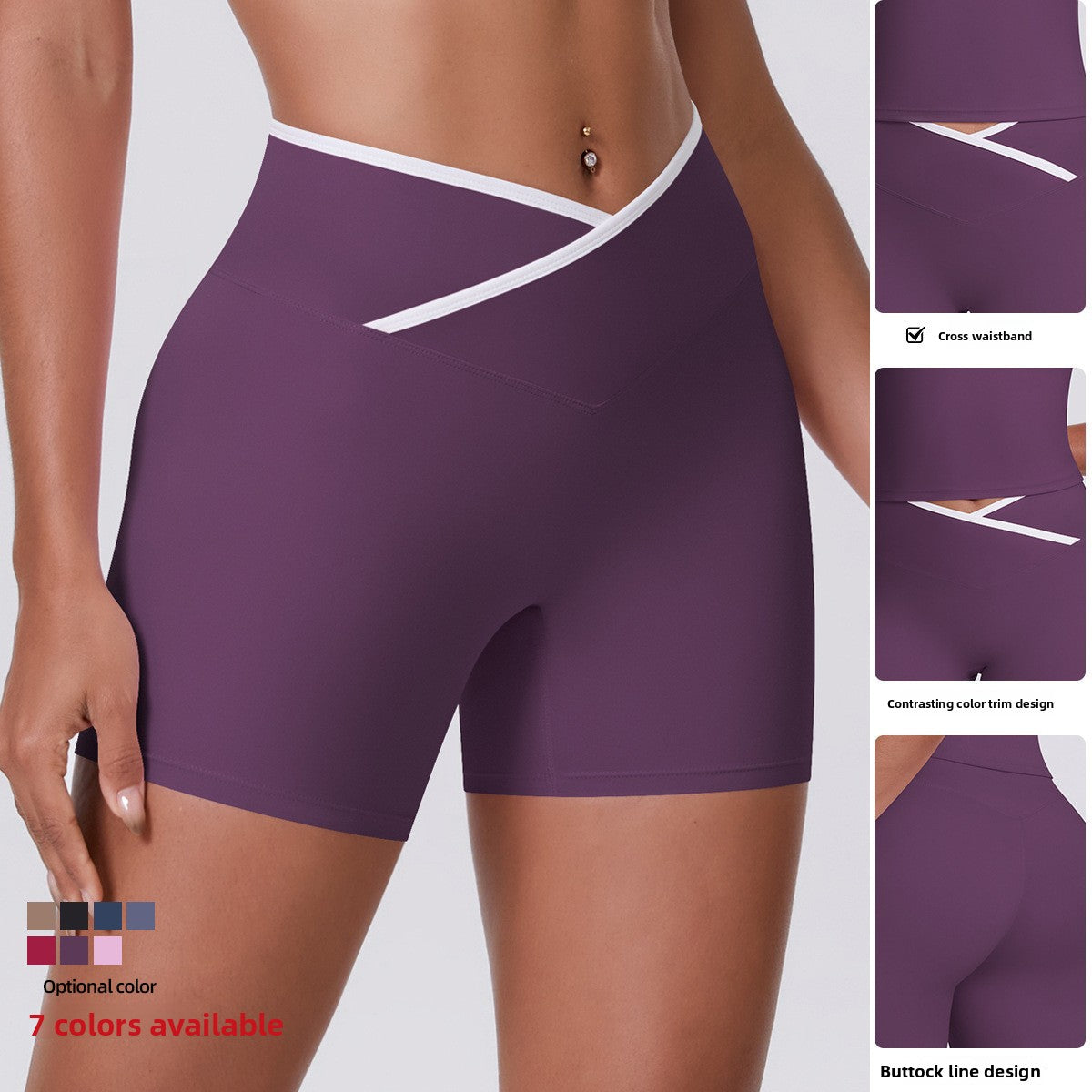 Womens Quick-Dry Yoga Workout Shorts